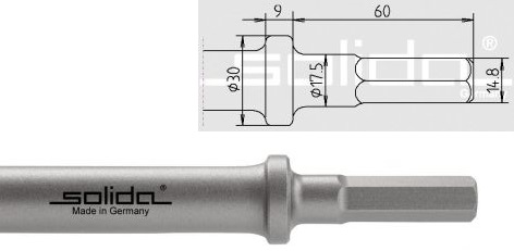 Spitzmeissel S14,8 - Ø17,5x60 - Bund Ø30